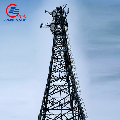 60 ft Telecom Polygonal Pole Tower 4 Leg Angular Telecom Tower Gsm Tháp thép với phụ kiện