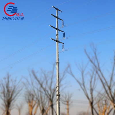 Cực điện cao thế mạ kẽm 110kv Hình lục giác 9m Tiện ích