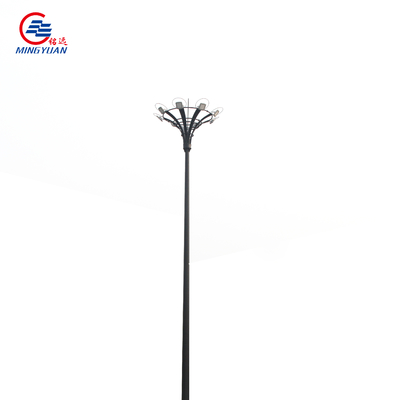 Đèn đường năng lượng mặt trời cao 15-55m Q235b Cực mạ kẽm với hệ thống nâng tự động