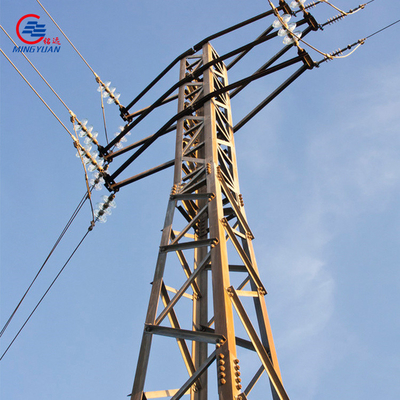Tháp thép mạ kẽm Q355B cao áp để truyền tải điện