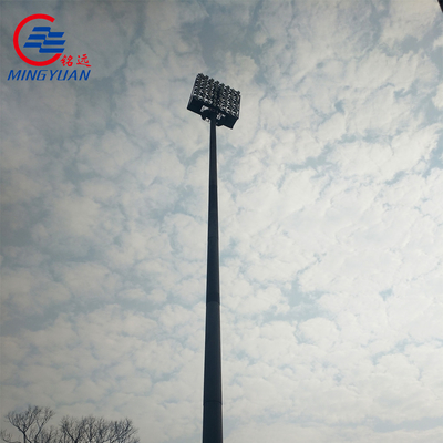 Thép cao Mast chiếu sáng Cực LED mạ kẽm Đèn đường năng lượng mặt trời Hình nón đa giác Hình bát giác