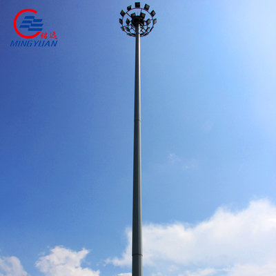 Thép cao Mast chiếu sáng Cực LED mạ kẽm Đèn đường năng lượng mặt trời Hình nón đa giác Hình bát giác