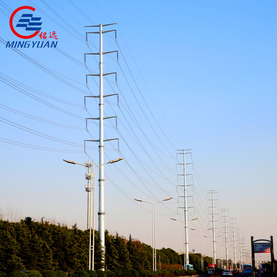 Mạch đôi HDG Mast Tiện ích Đường truyền Cột thép Hình bát giác Đa giác thon