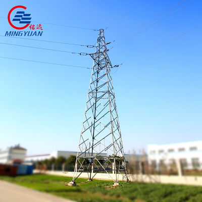 Cột điện tiện ích hình ống bằng kim loại mạ kẽm nhúng nóng Q355B cho đường dây phân phối 60m