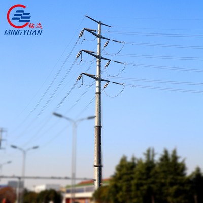Tiện ích đường dây trên không Cột thép HDG để phân phối kim loại đa giác 220kV
