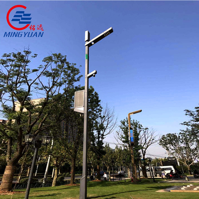 Đèn đường thép mạ kẽm Cực ngoài trời Đèn công viên cột cao Đèn LED năng lượng mặt trời ANSI