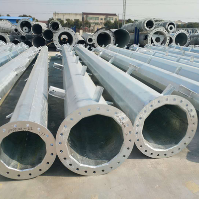 60 ft Telecom Polygonal Pole Tower 4 Leg Angular Telecom Tower Gsm Tháp thép với phụ kiện
