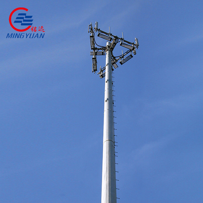 60 ft Telecom Polygonal Pole Tower 4 Leg Angular Telecom Tower Gsm Tháp thép với phụ kiện